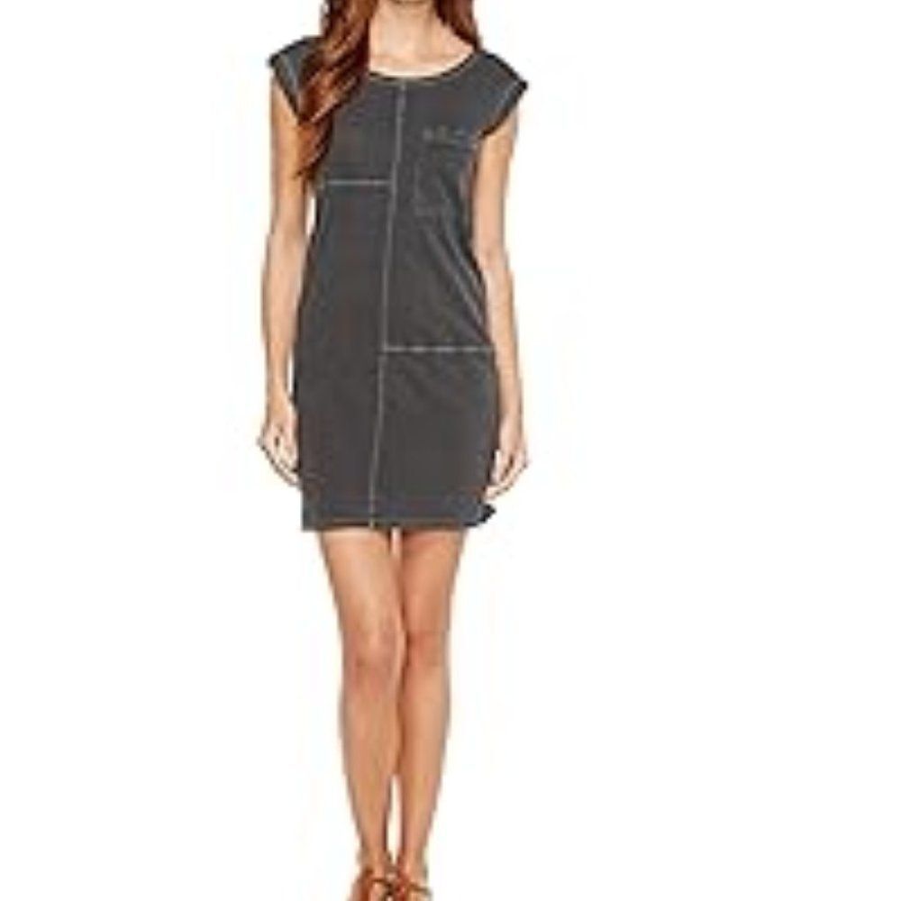Patch Rag Slub Le Cote Gray Pocket Alternative Apparel Dress Womens Large - Picture 11 of 16